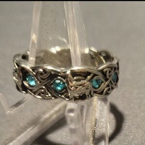 Blue Stone celtic ring....24076